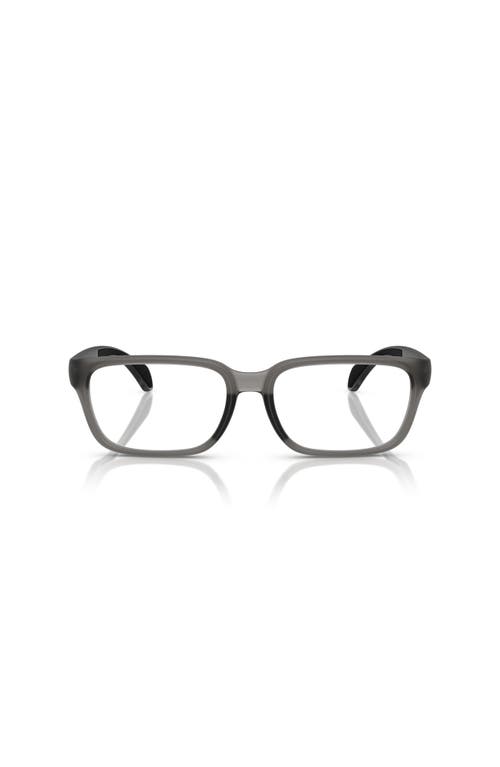 Moncler 55mm Rectangle Optical Glasses In Gray