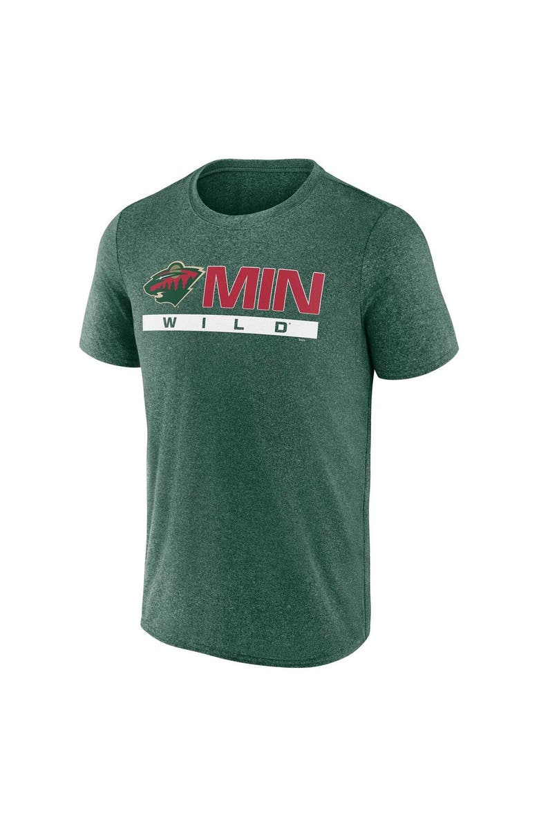 FANATICS Men's Fanatics Branded Heather Green Minnesota Wild Playmaker T-Shirt, Alternate, color, Heather Green