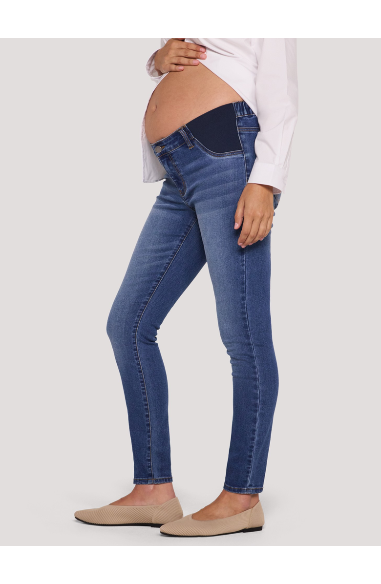 MOTHERHOOD MATERNITY Under the Belly Ankle Skinny Jeans, Alternate, color, Medium Wash