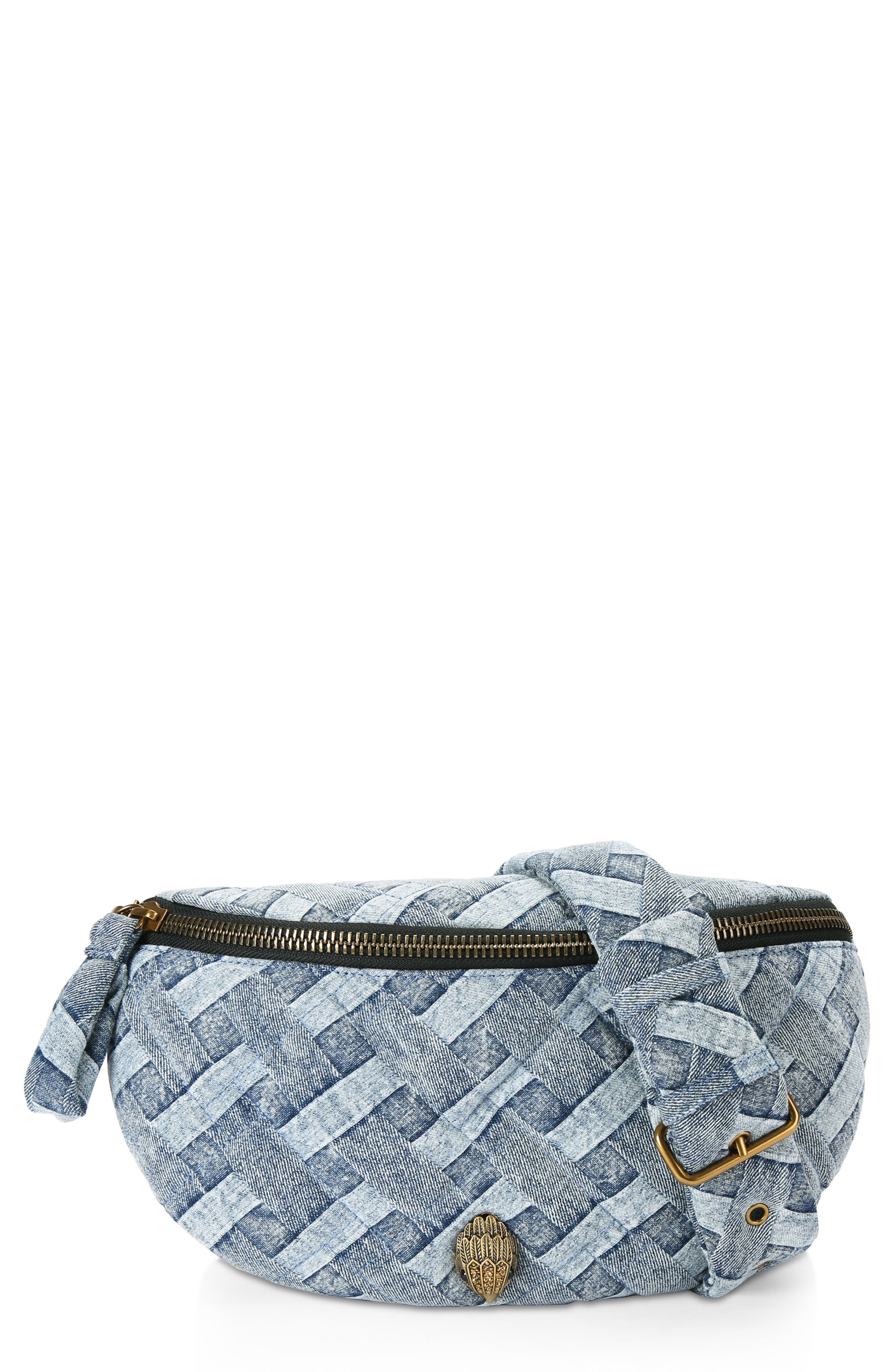 Kurt Geiger London Kensington Soft Denim Belt Bag, Main, color, 