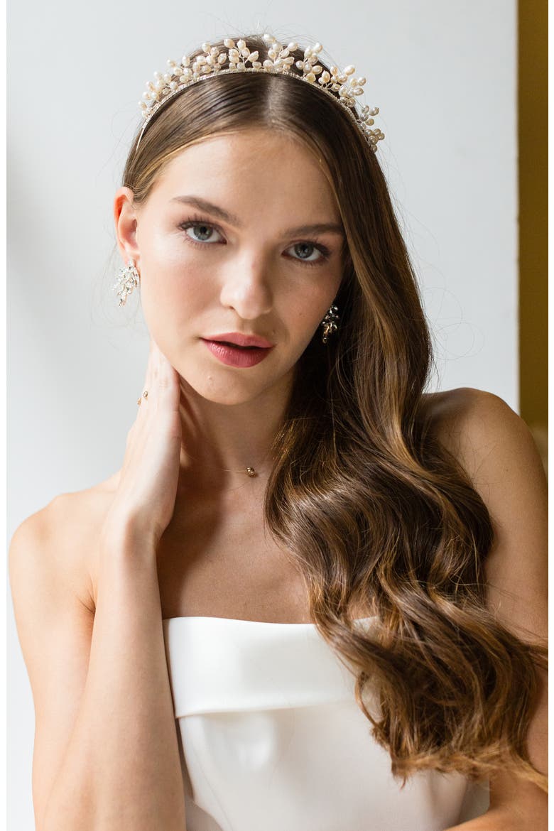 Xylia Crown Headband (Nordstrom Exclusive), Alternate, color, SILVER