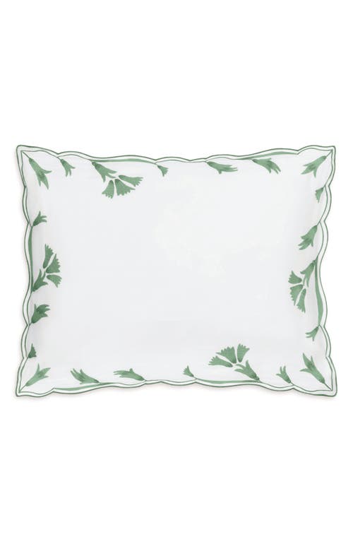 Matouk Marcella Egyptian Cotton Pillow Sham In Green