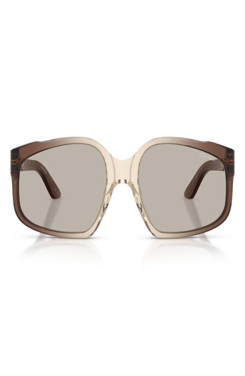 59mm Polarized Irregular Sunglasses