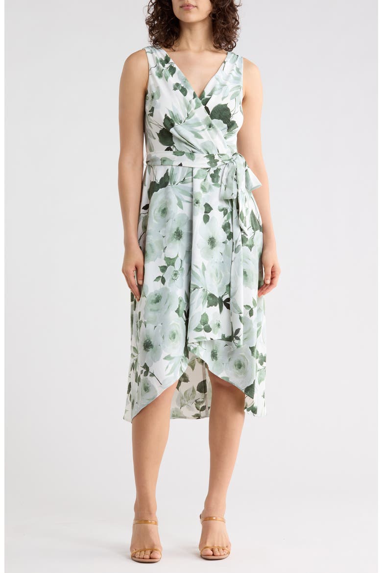 Tie Waist High Low Dress, Main, color, MINT