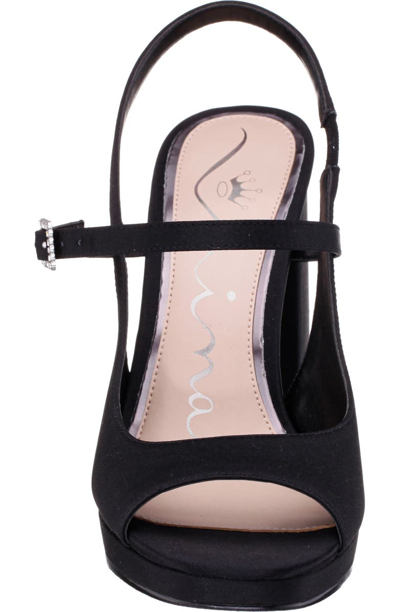Nina Simeon Slingback Peep Toe Platform Sandal, Alternate, color,