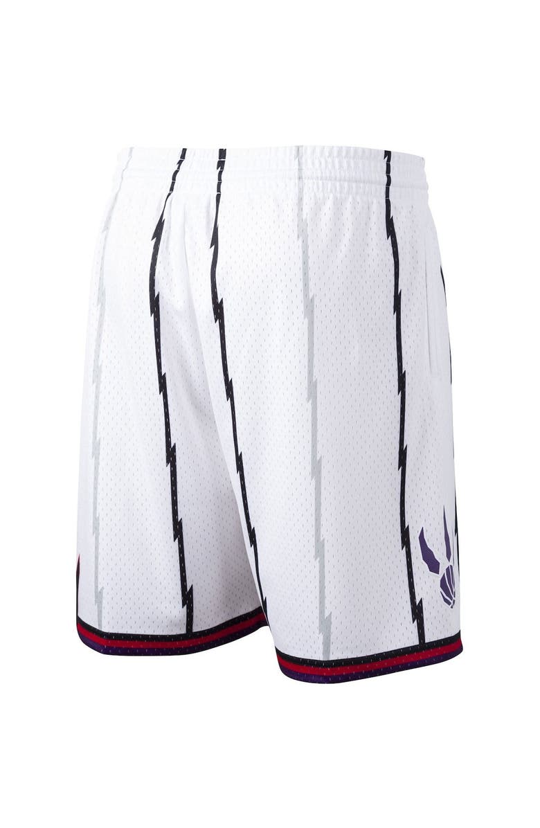 Mitchell & Ness Men's Mitchell & Ness White Toronto Raptors Hardwood Classics Swingman Shorts, Alternate, color,
