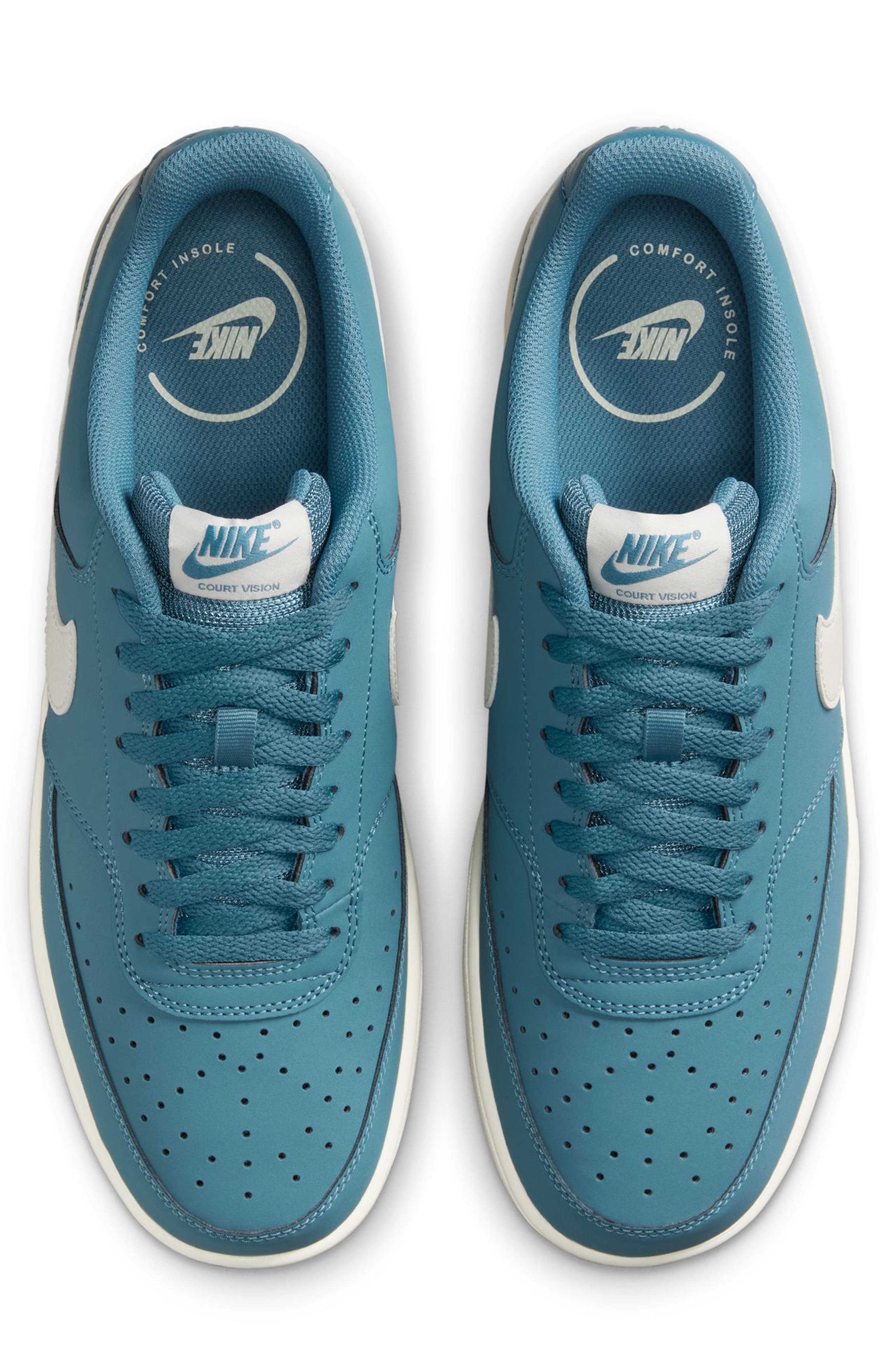 Nike Court Vision Low Sneaker, Alternate, color, Smokey Blue/ Sail