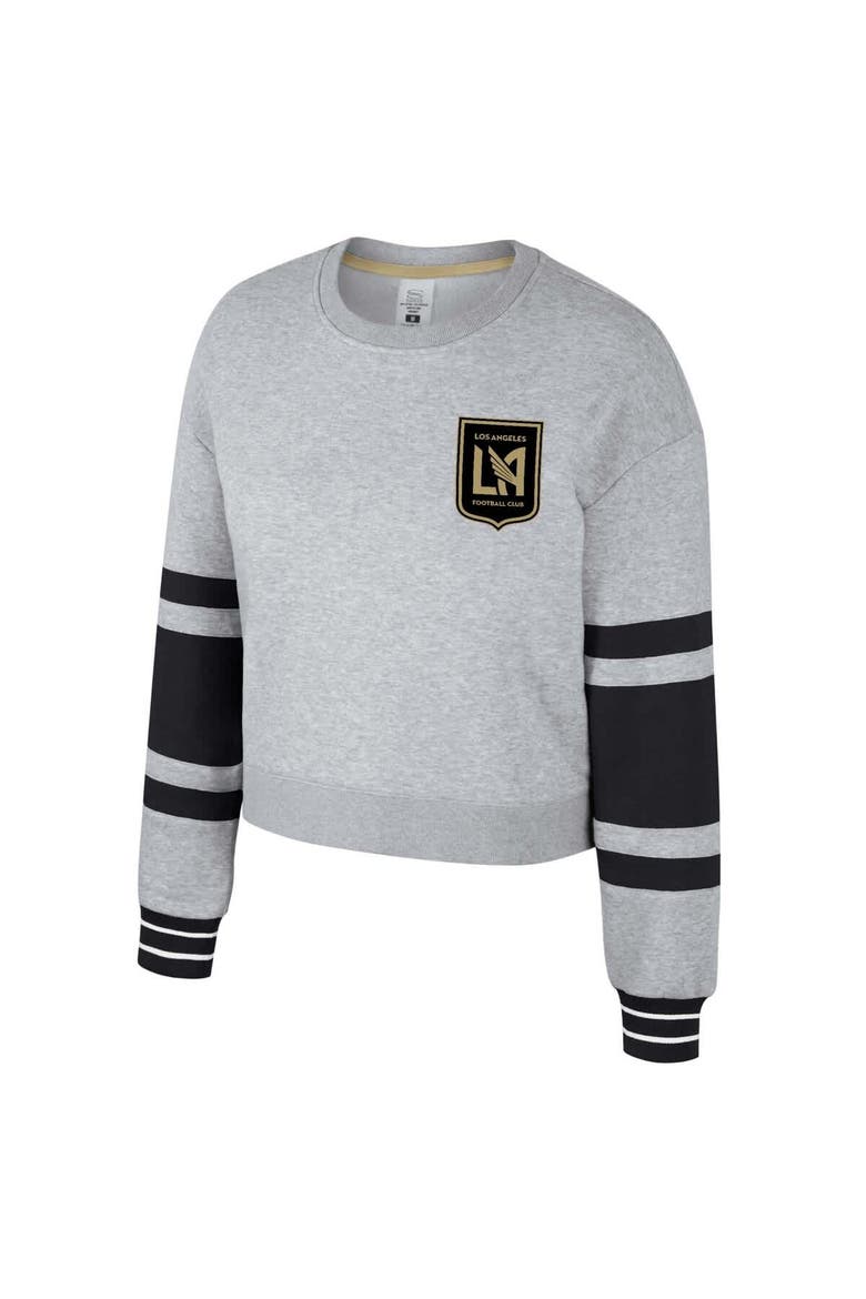 Women's Stadium Essentials Heather Gray LAFC Scrimmage Cropped Pullover Sweatshirt, Alternate, color, Heather Gray