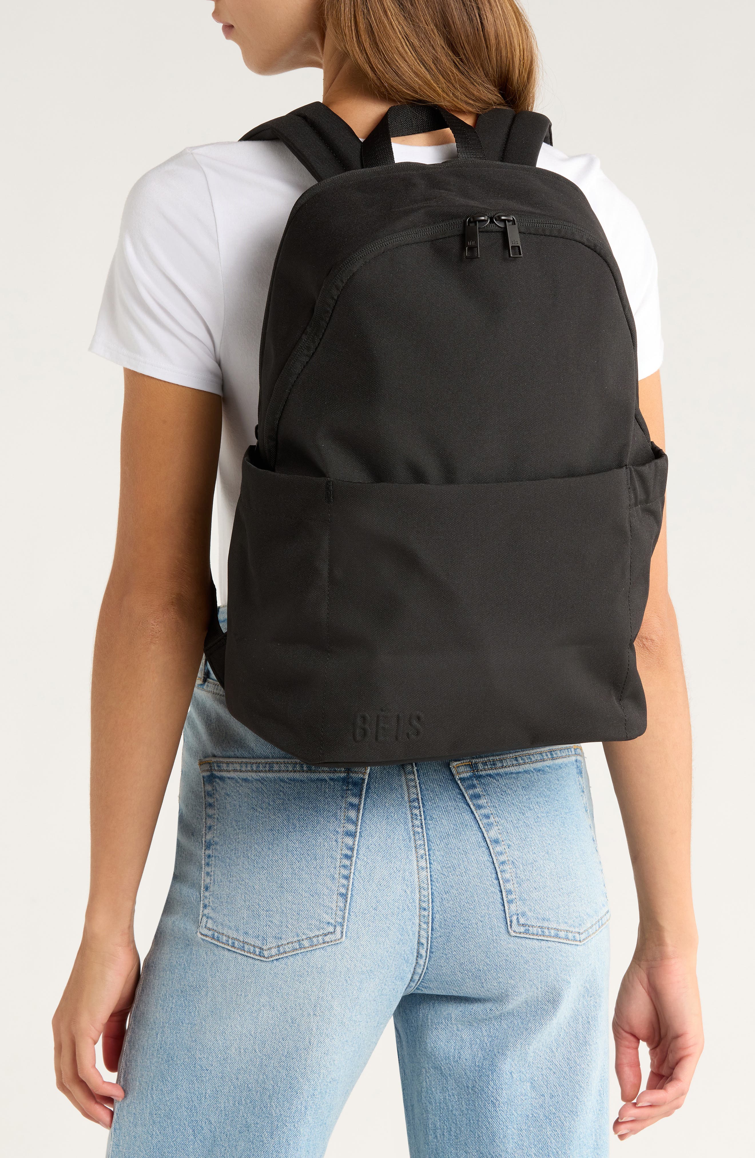 Béis The Classic Backpack, Alternate, color, In Black