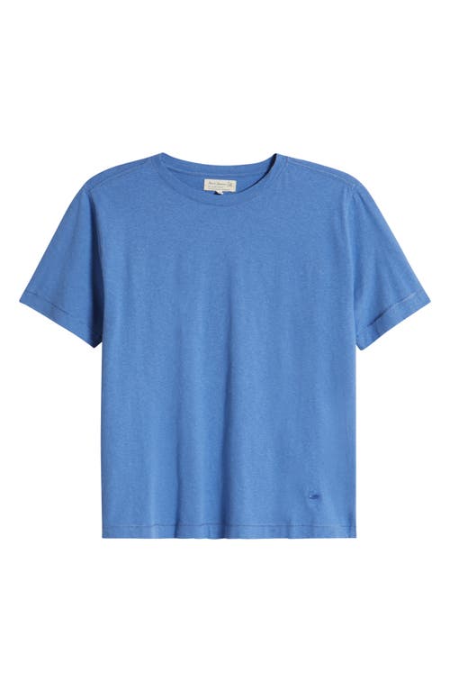 Shop Merz B Schwanen Organic Cotton & Hemp T-shirt In Faded Blue