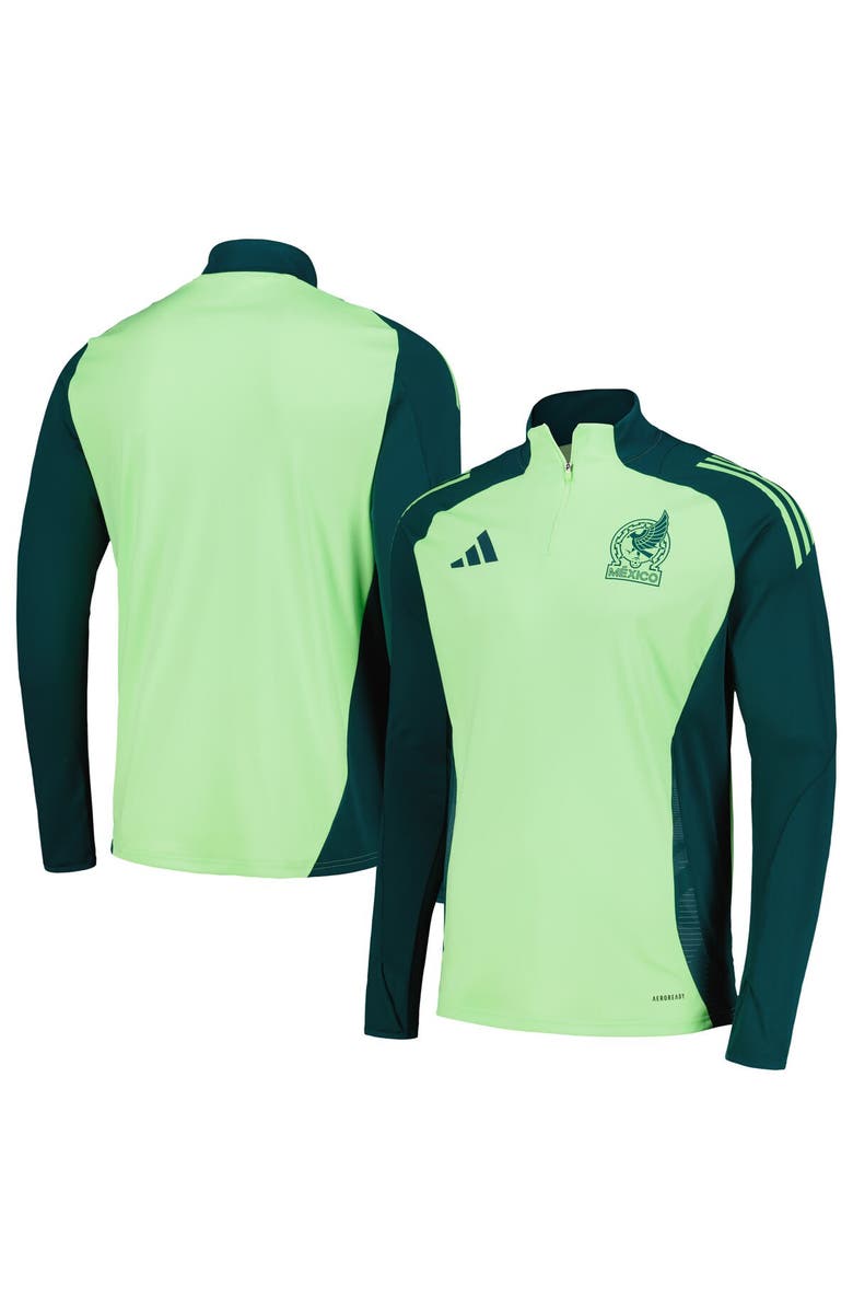 adidas Men's adidas Green Mexico National Team 2024 Training Quarter-Zip Top, Main, color, 