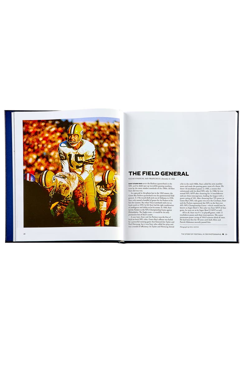 The Story of Football Leather Coffee Table Book, Alternate, color, Navy