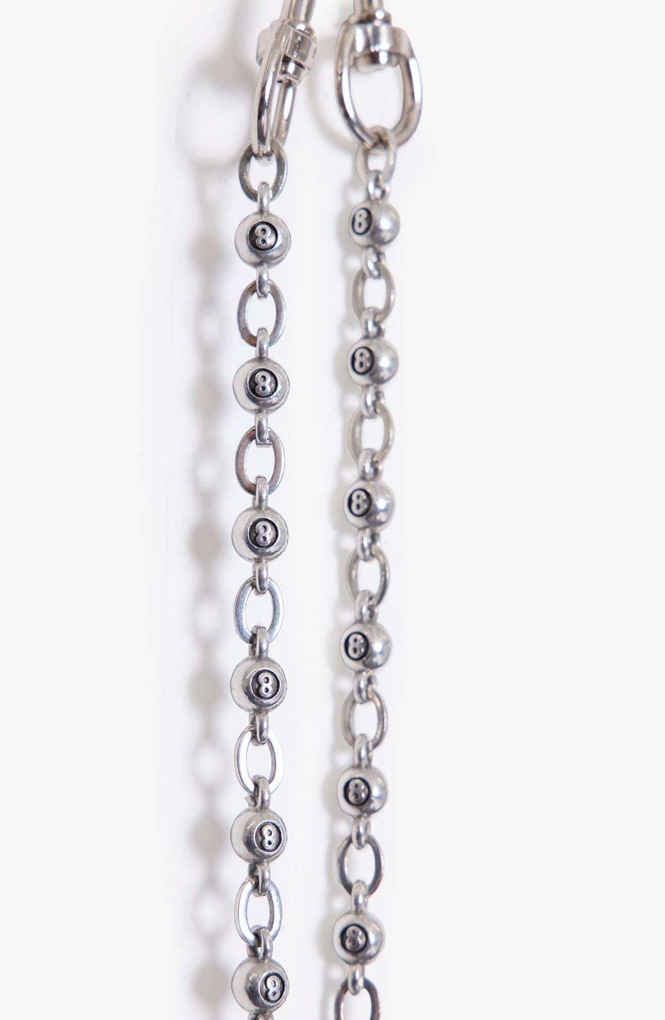 mnml 8 Ball Wallet Chain, Alternate, color, Silver