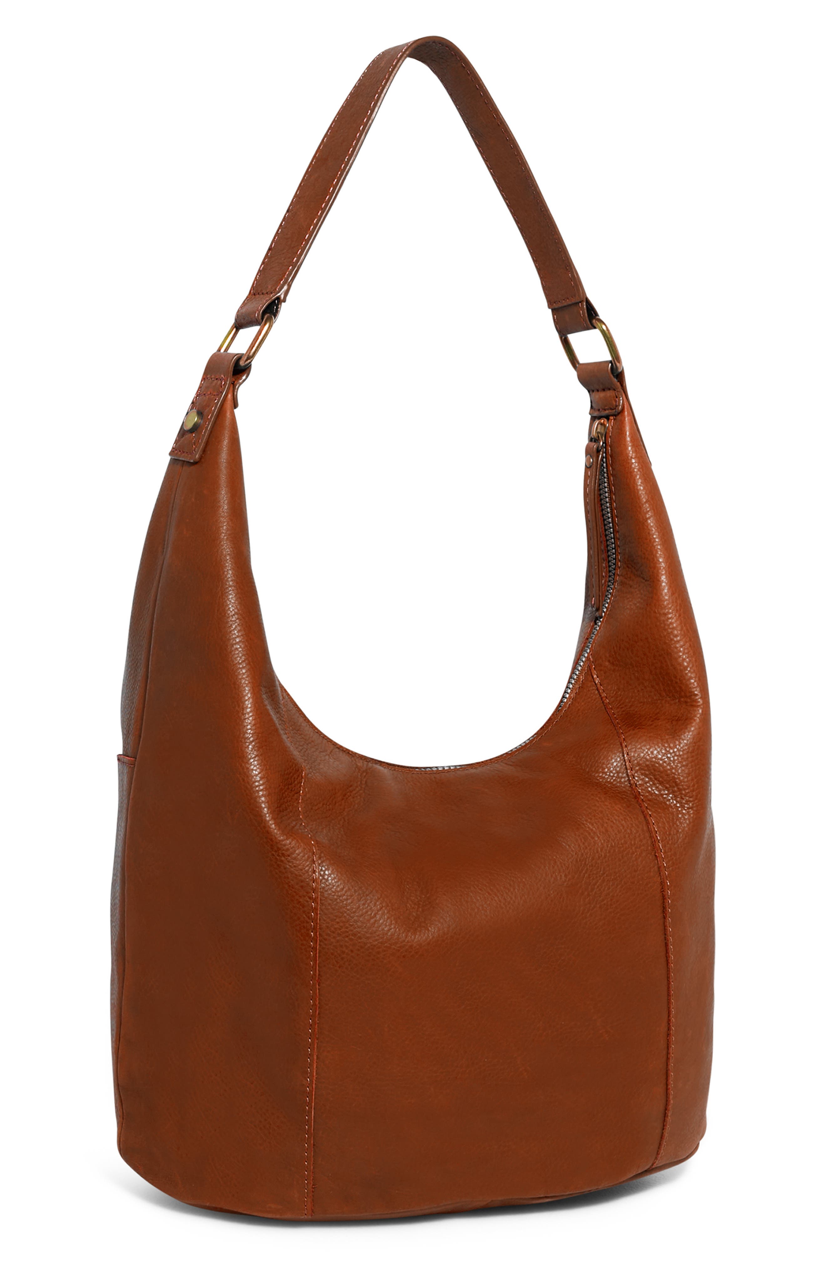 Carrie Hobo Bag, Alternate, color, BRANDY SMOOTH