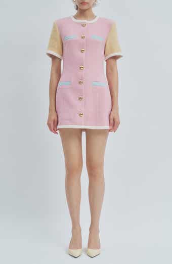 Taylor Colorblock Tweed Minidress