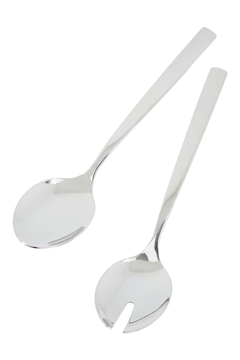 Leo Pure 2-Piece Salad Server Set, Main, color, SILVER