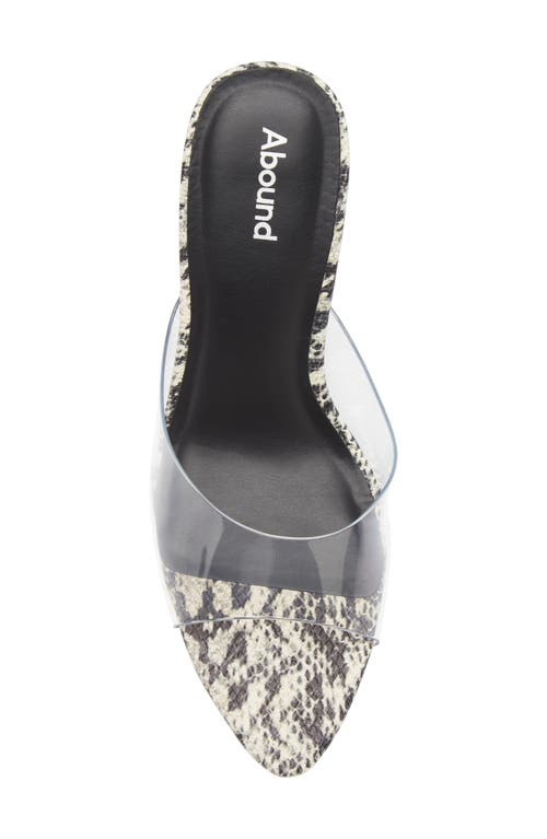 Shop Abound Alana Slide Sandal In Black/white Snake Print- Clear