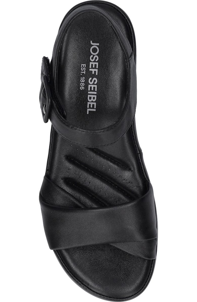 Josef Seibel Eve 02 Ankle Strap Platform Wedge Sandal, Alternate, color, Black