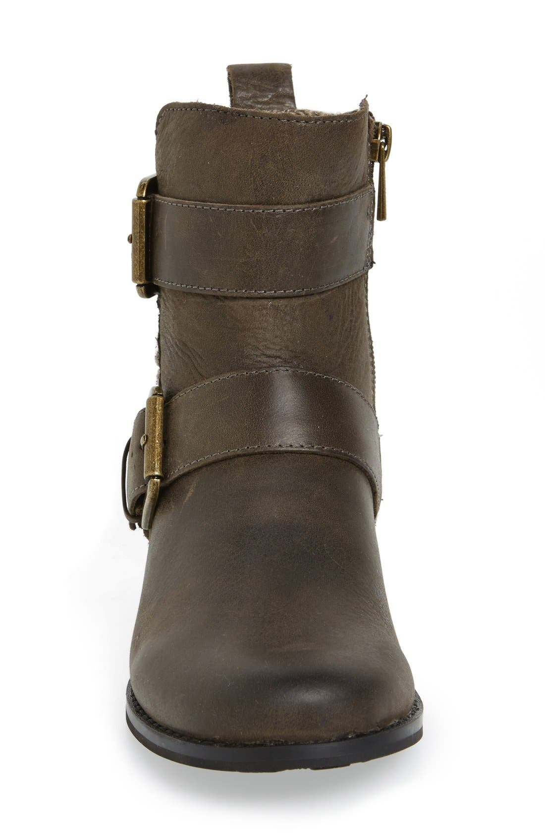 'Kara' Bootie, Alternate, color, IRON LEATHER