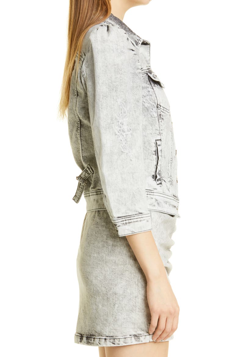 Ada Denim Jacket, Alternate, color, LIGHT ACID GREY