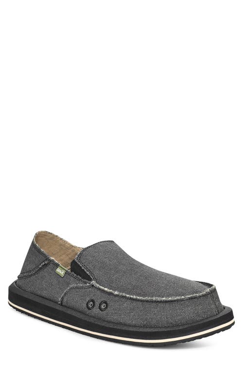 Sanuk Donny Canvas Slip-on In Gray