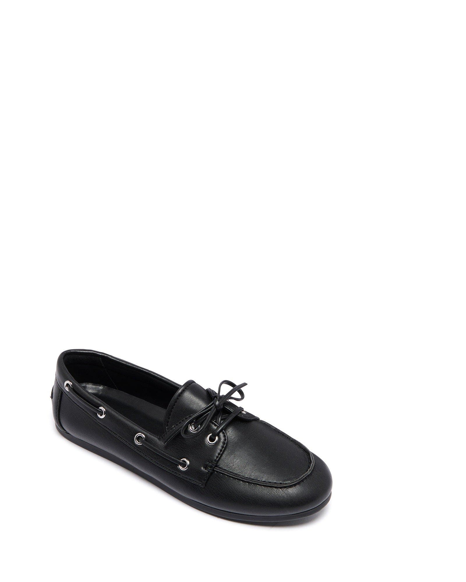 Sailor Boat Shoe, Main, color, BLACK PU