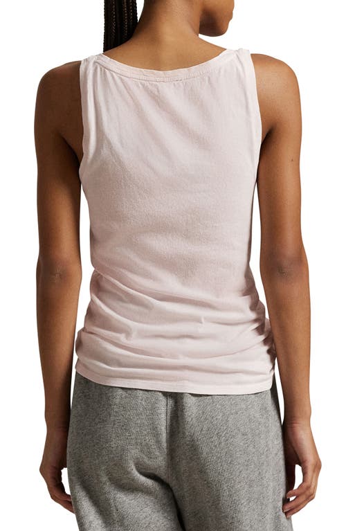 Polo Ralph Lauren Long & Lean Cotton Jersey Lounge Tank In Garden Rose