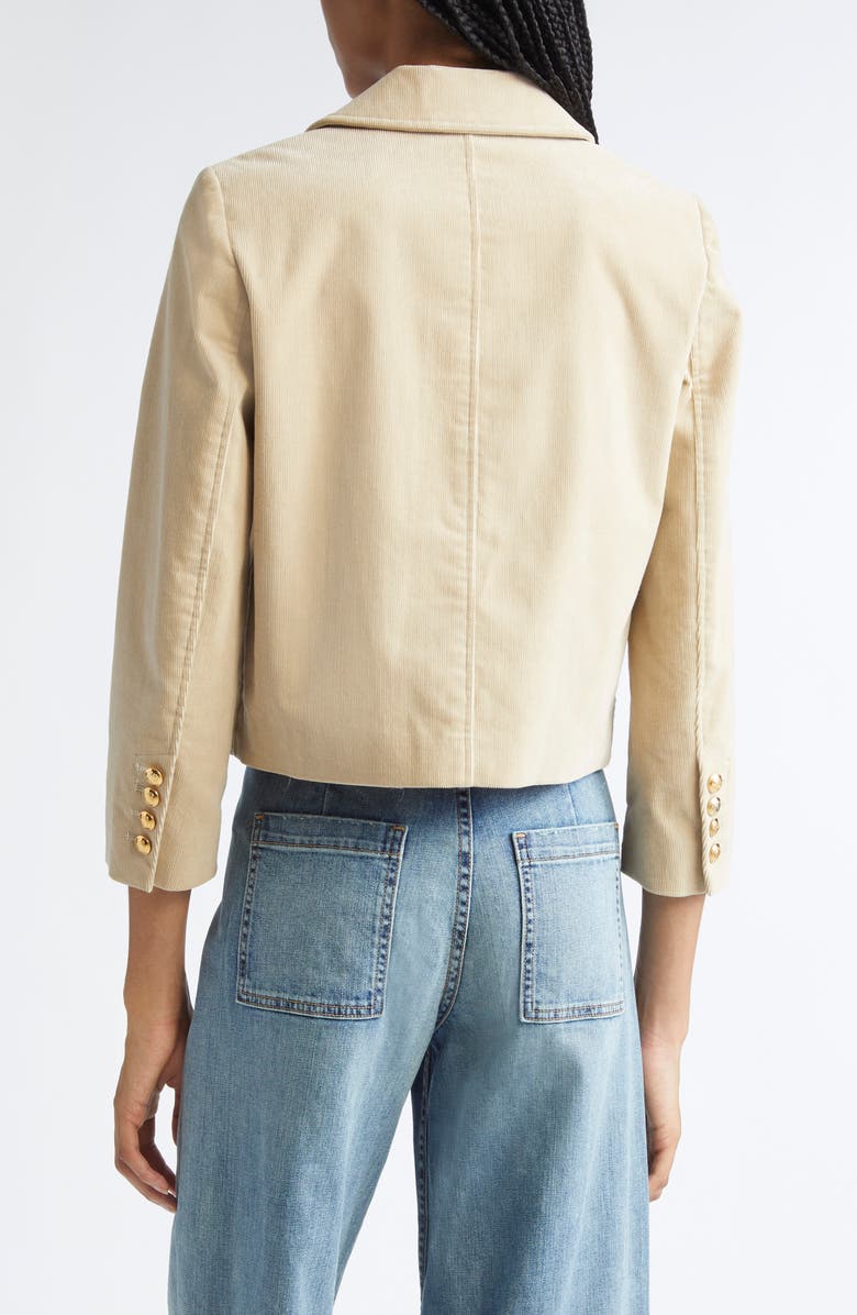 Nili Lotan Chamonix Corduroy Jacket, Alternate, color, Limestone
