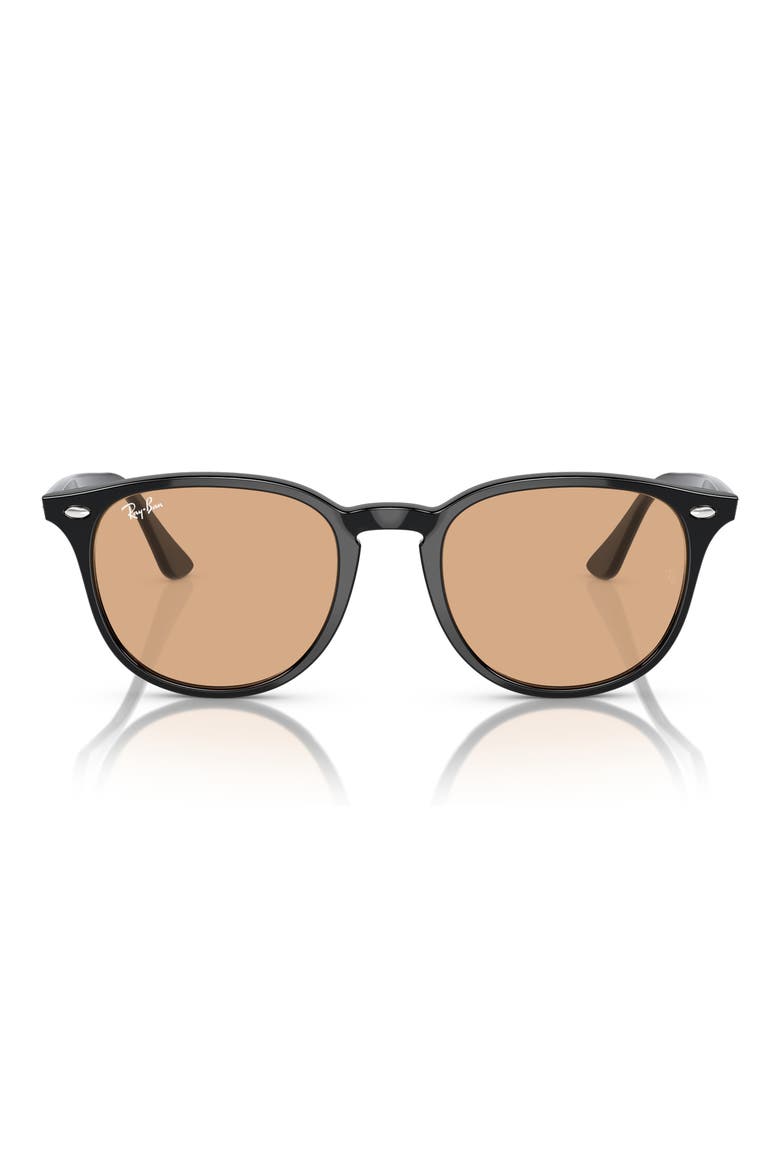 53mm Phantos Sunglasses, Main, color, BLACK / BROWN