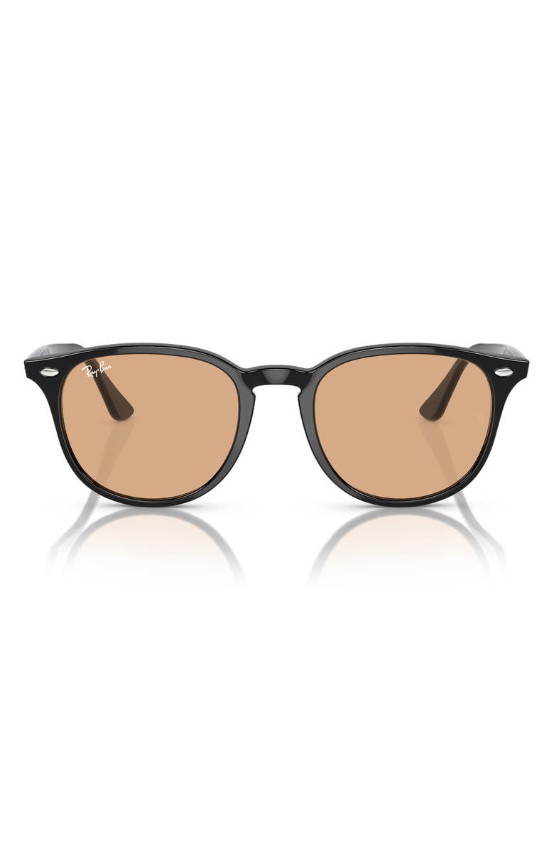 Ray-Ban 53mm Phantos Sunglasses, Main, color, Black / Brown