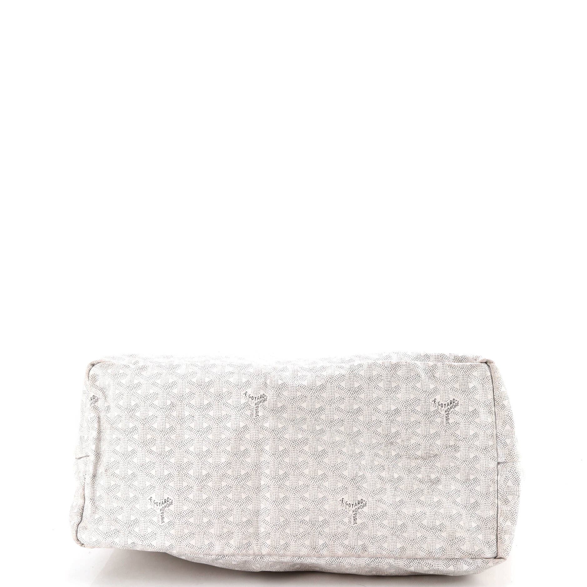 Pre-Owned Goyard Saint Louis Tote Coated Canvas GM, Alternate, color, White