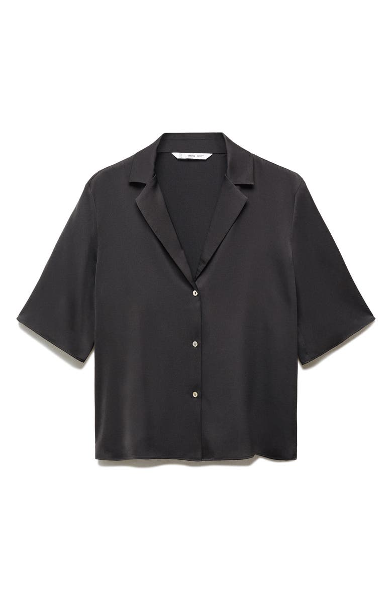 MANGO Satin Camp Shirt, Main, color,