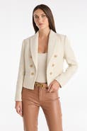 The Noli Shop Gabrielle Tweed Double Breasted Blazer