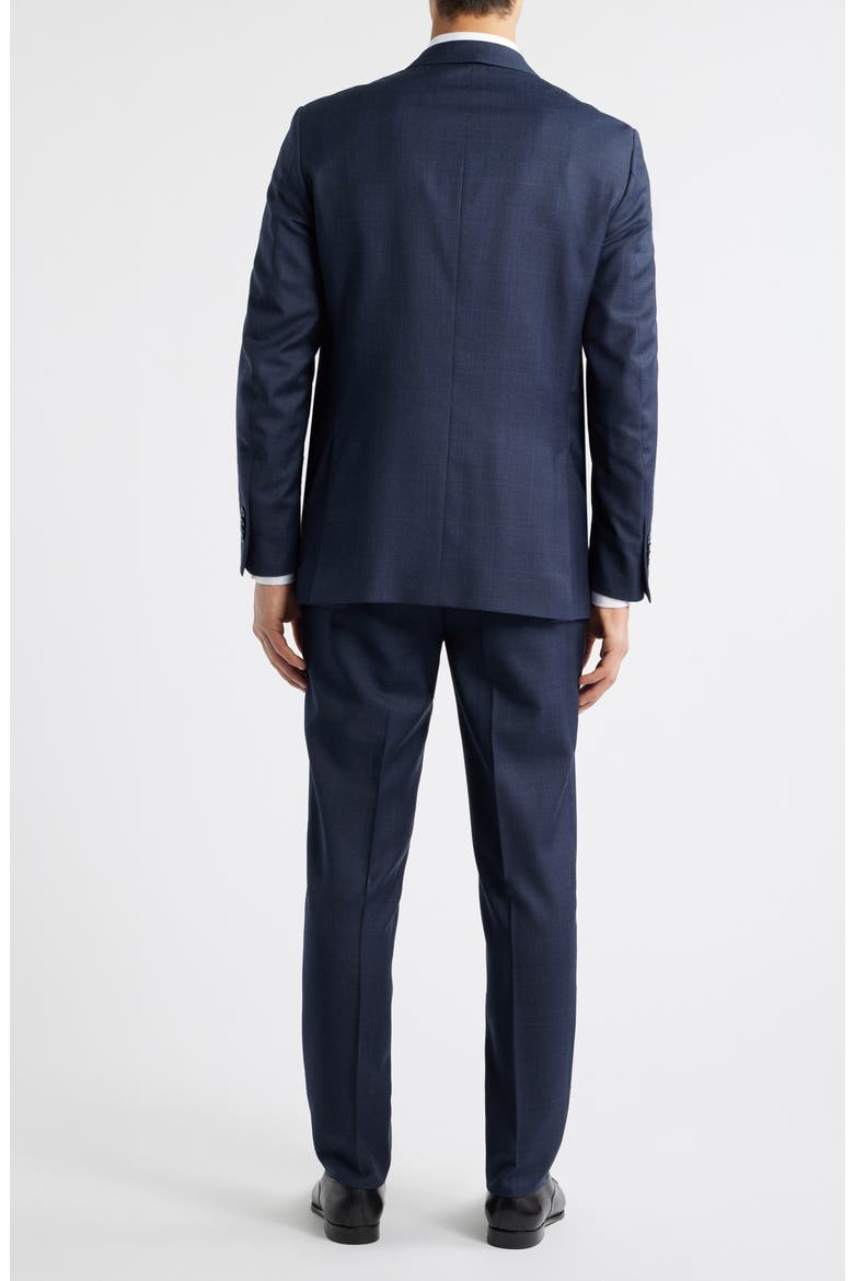 Flynn Classic Fit Plaid Wool Suit, Alternate, color, NAVY