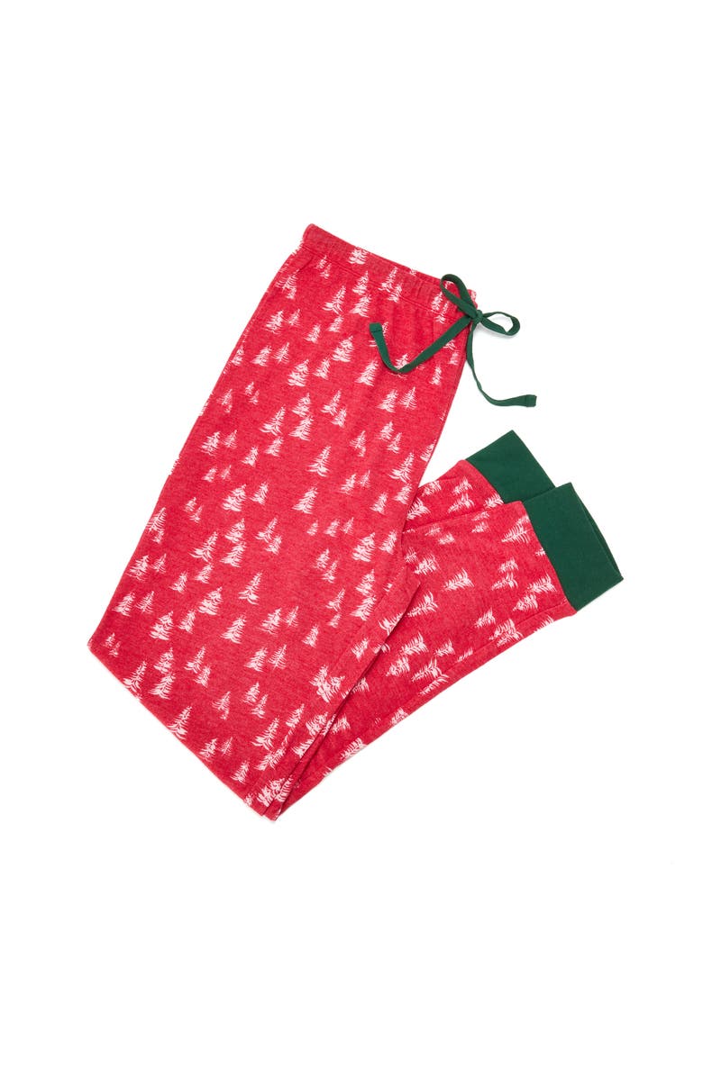 DEARFOAMS 2 Piece Holiday Trees Pajama Set, Alternate, color, Red