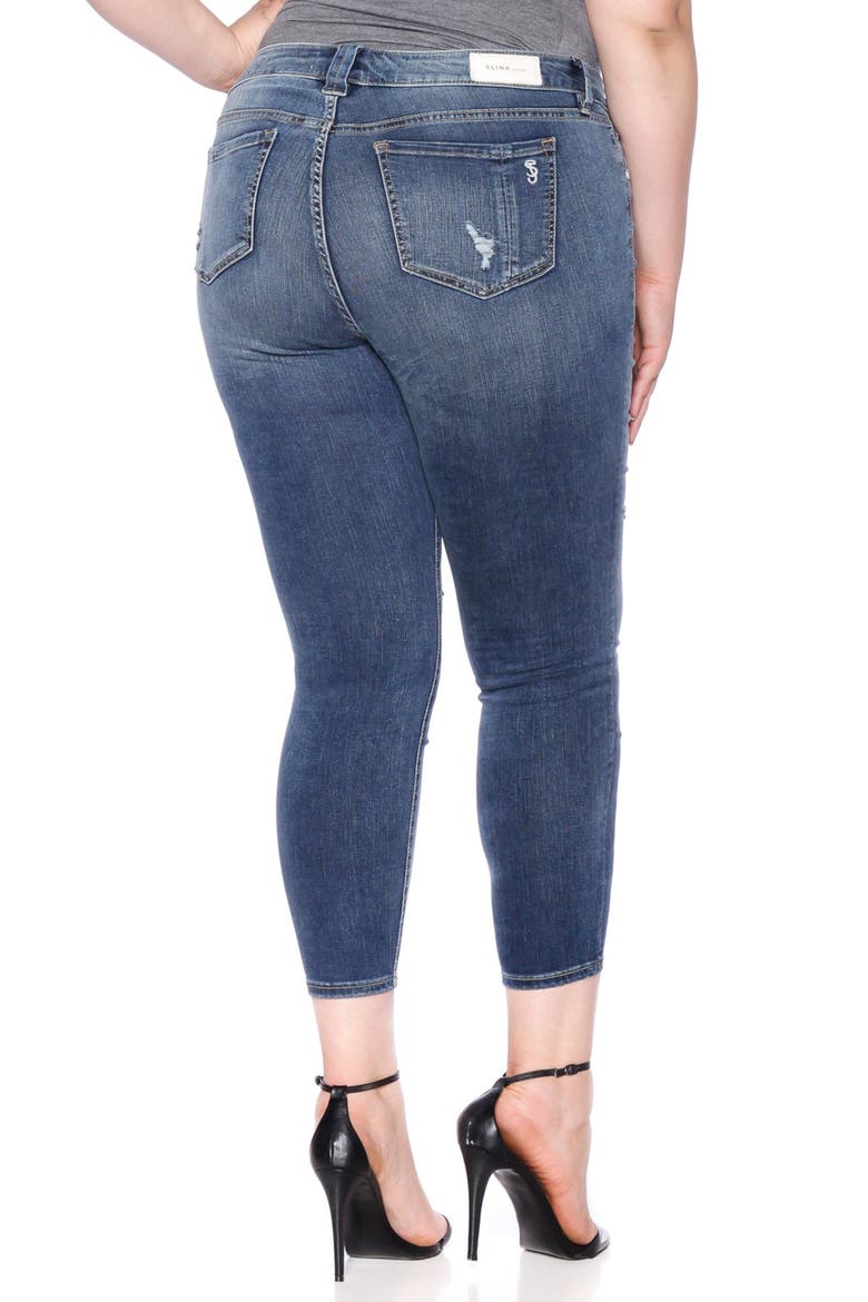 High Waist Ankle Skinny Jeans, Alternate, color, DANIKA