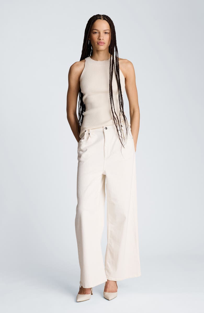Kenneth Cole Adjustable Waist Wide Leg Pants, Alternate, color, 