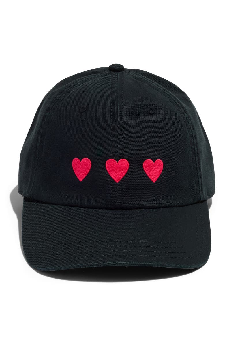 Spiritual Gangster 3 of Hearts Dad Cap, Main, color, Black