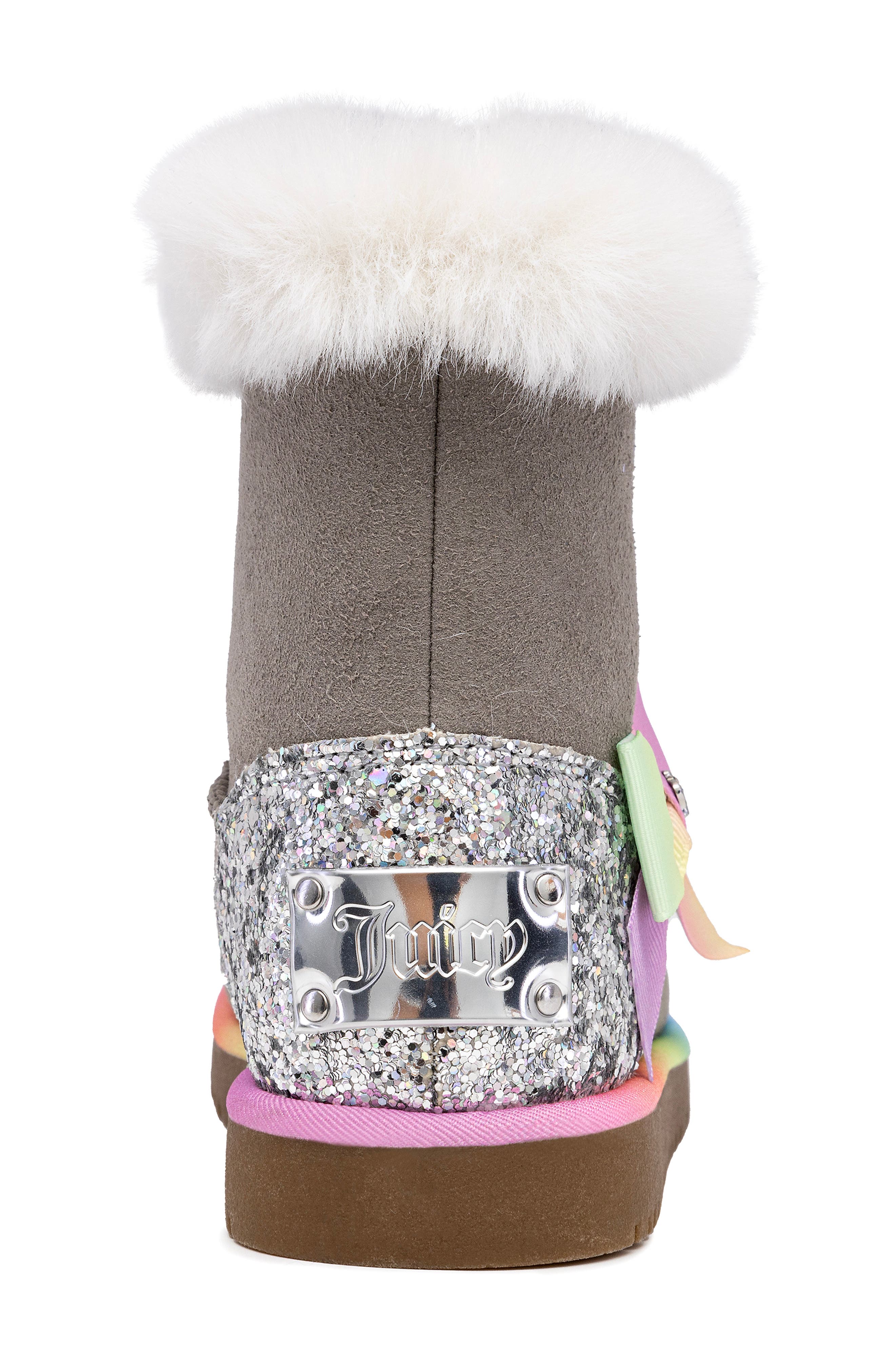 Juicy Couture Kids' Cozy Boot with Faux Fur Trim, Alternate, color, 