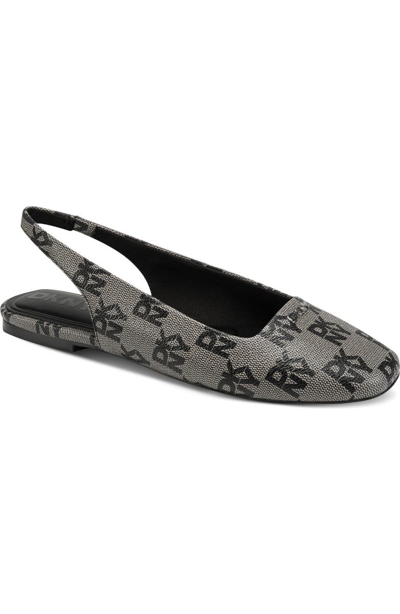 DKNY Darrow Slingback Flat, Main, color, Black/Black