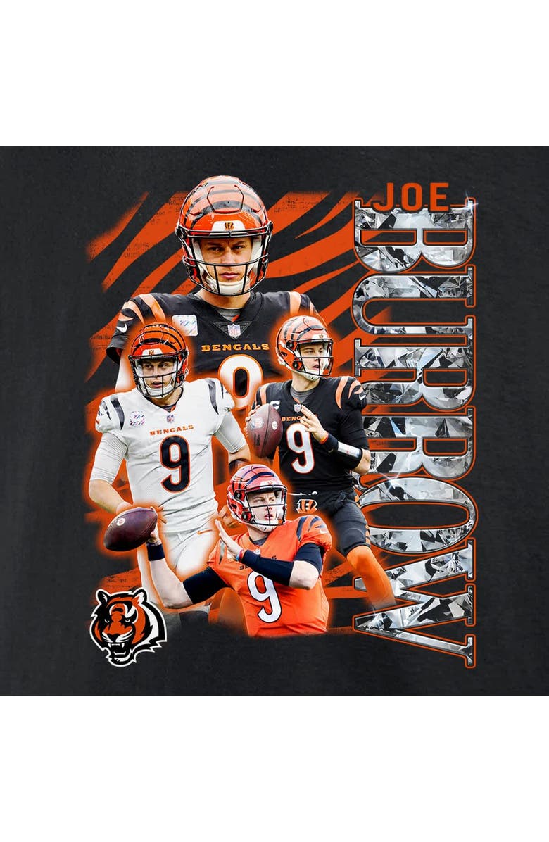FANATICS Men's Fanatics Joe Burrow Black Cincinnati Bengals Notorious Player Graphic T-Shirt, Alternate, color, Black