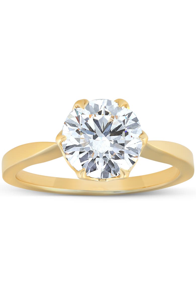 Bliss Diamond 2 Ct Diamond Solitaire Engagement Ring 14k Gold Lab Grown, Main, color, 14K Yellow Gold