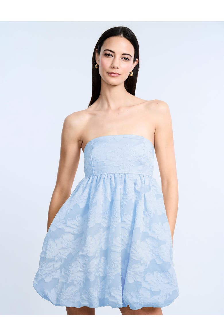 Organza Jacquard Bubble Dress, Alternate, color, Skyway