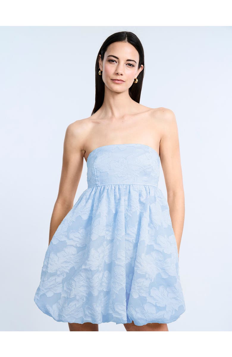 BCBGMAXAZRIA Organza Jacquard Bubble Dress, Alternate, color, Skyway