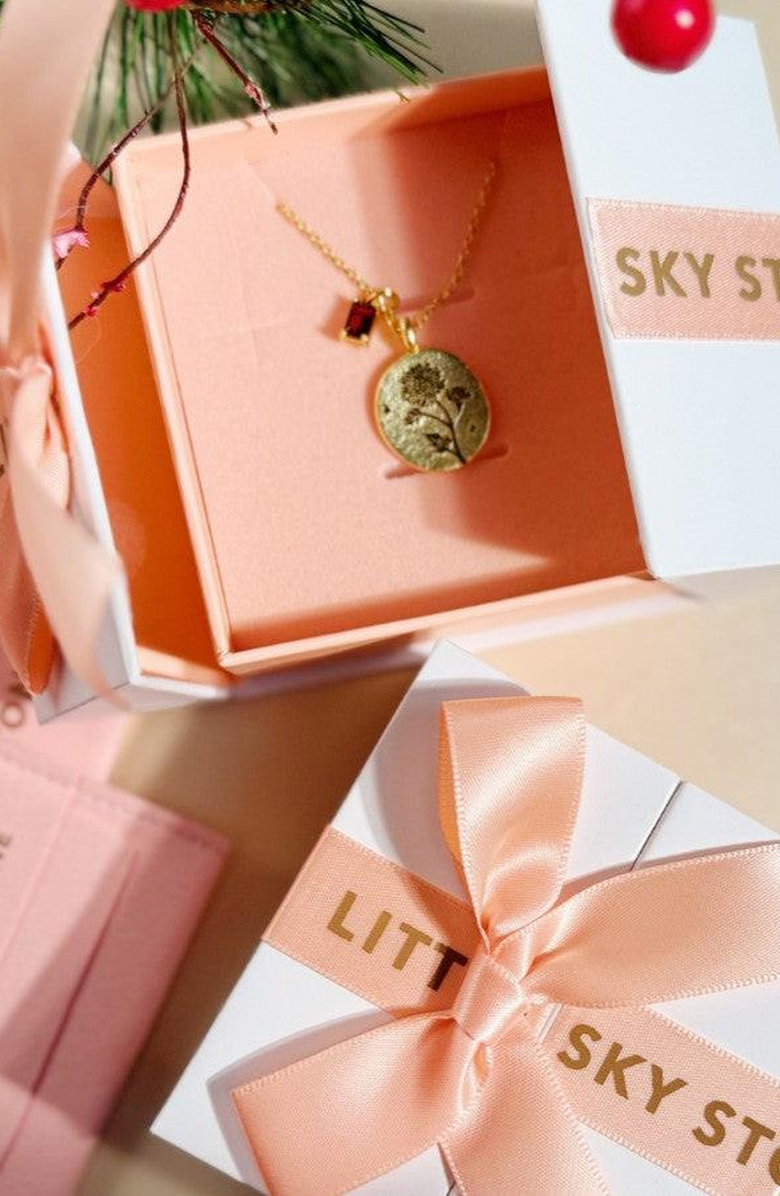 Little Sky Stone Oval Link Connector Necklace, Alternate, color, Gold