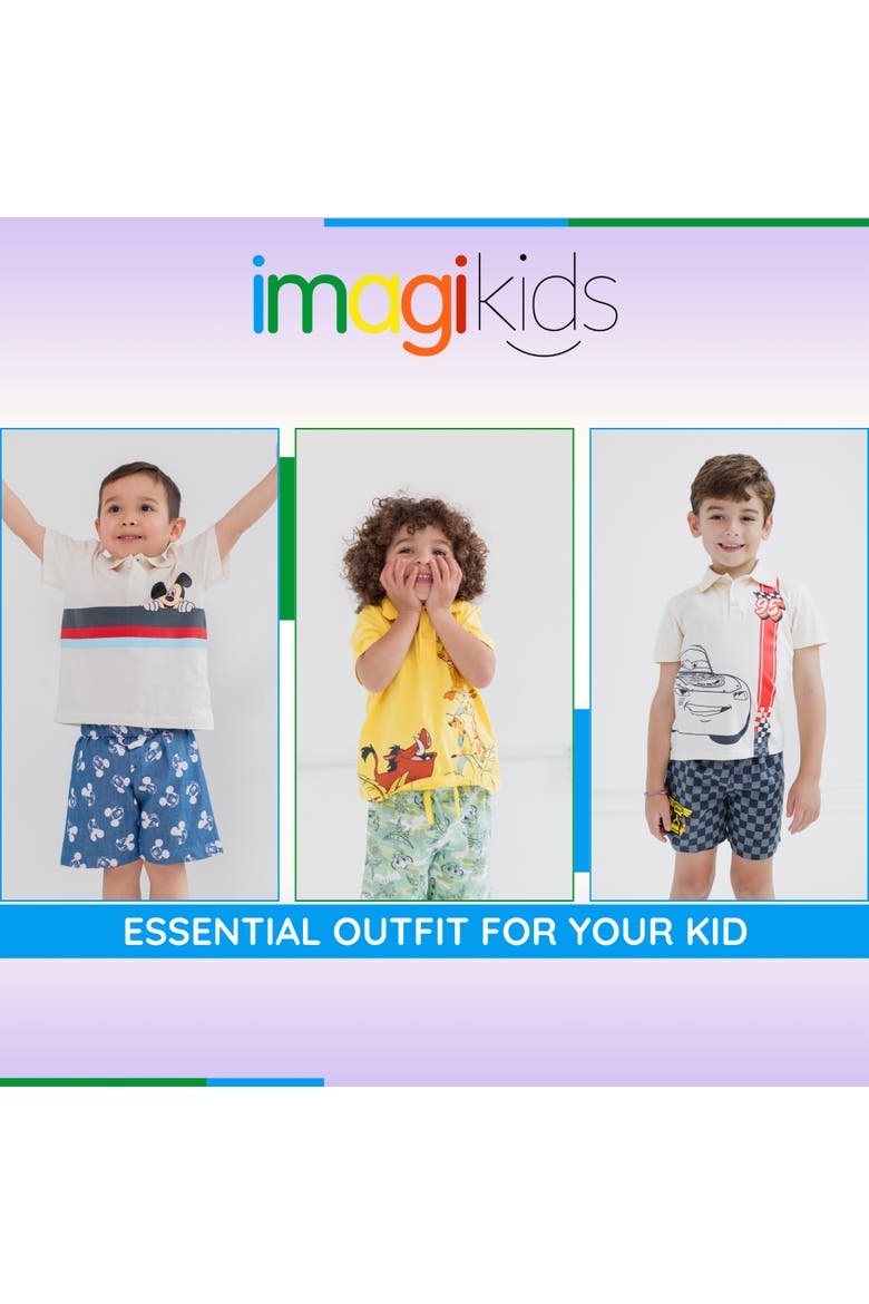 Mickey Mouse 2-Piece Polo Shirt and Shorts Set, Alternate, color, Mickey Tusk Blue