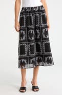 NSR Embroidered Midi Skirt