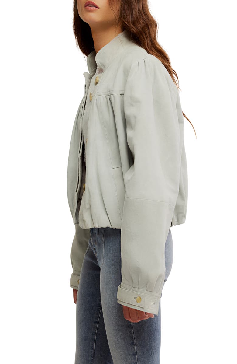 Free People Nimbus Suede Jacket, Alternate, color, Grey/ Gris