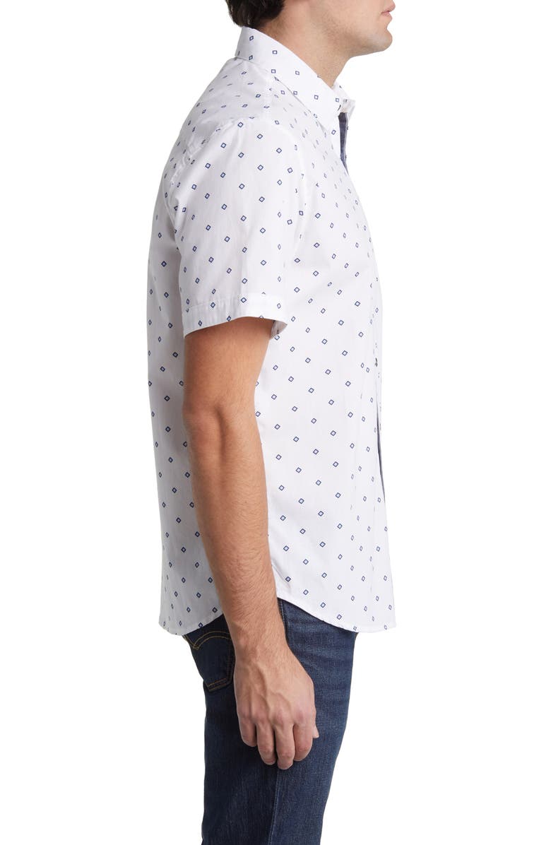 NICKEL AND IRON Diamond Print Short Sleeve Shirt, Alternate, color, 