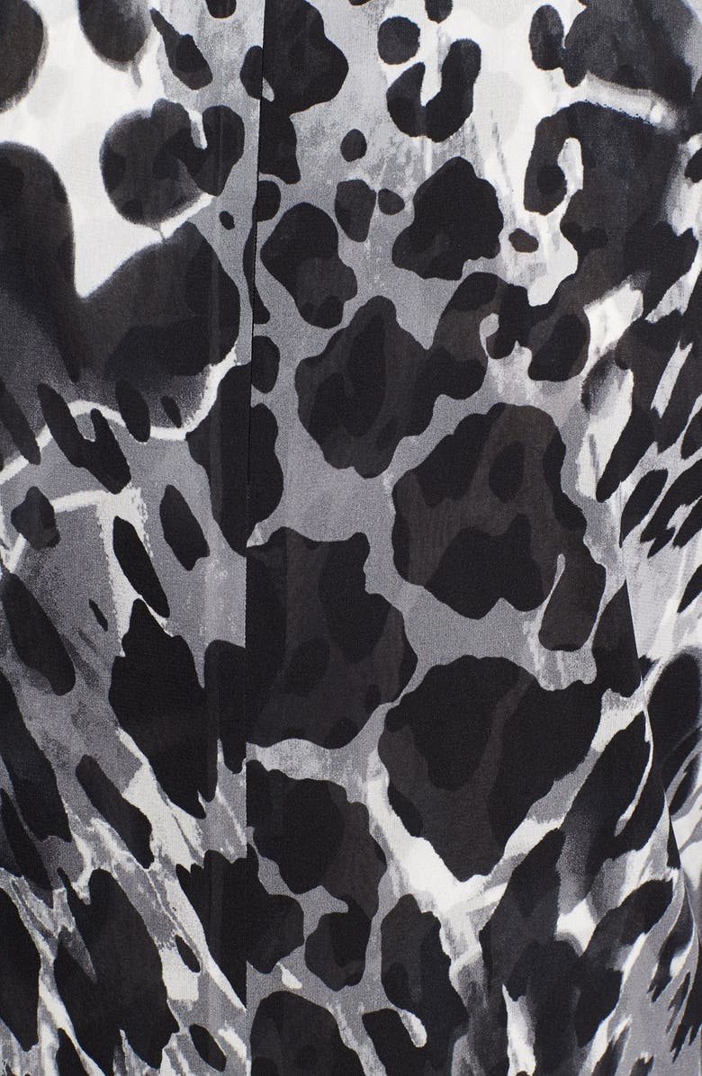 St. John Collection Animal Print Silk Georgette Blouse, Alternate, color, 